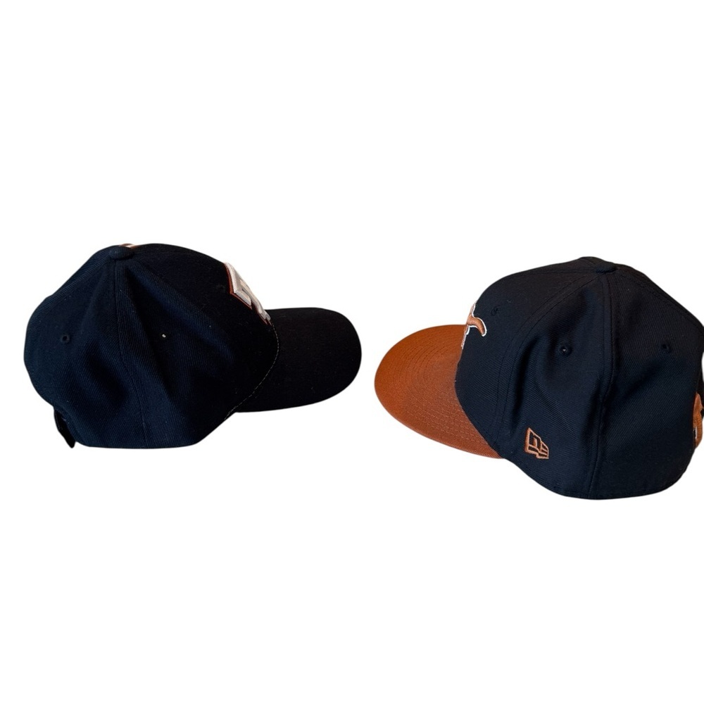 SOLD TX and Texas Longhorn Hat Bundle NEW 7.5 Black Orange Blue Ocean / New Era - Picture 5 of 10